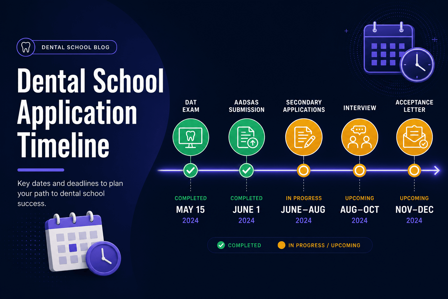 Dental School Application Timeline: Month-by-Month Guide for 2025–2026 Applicants