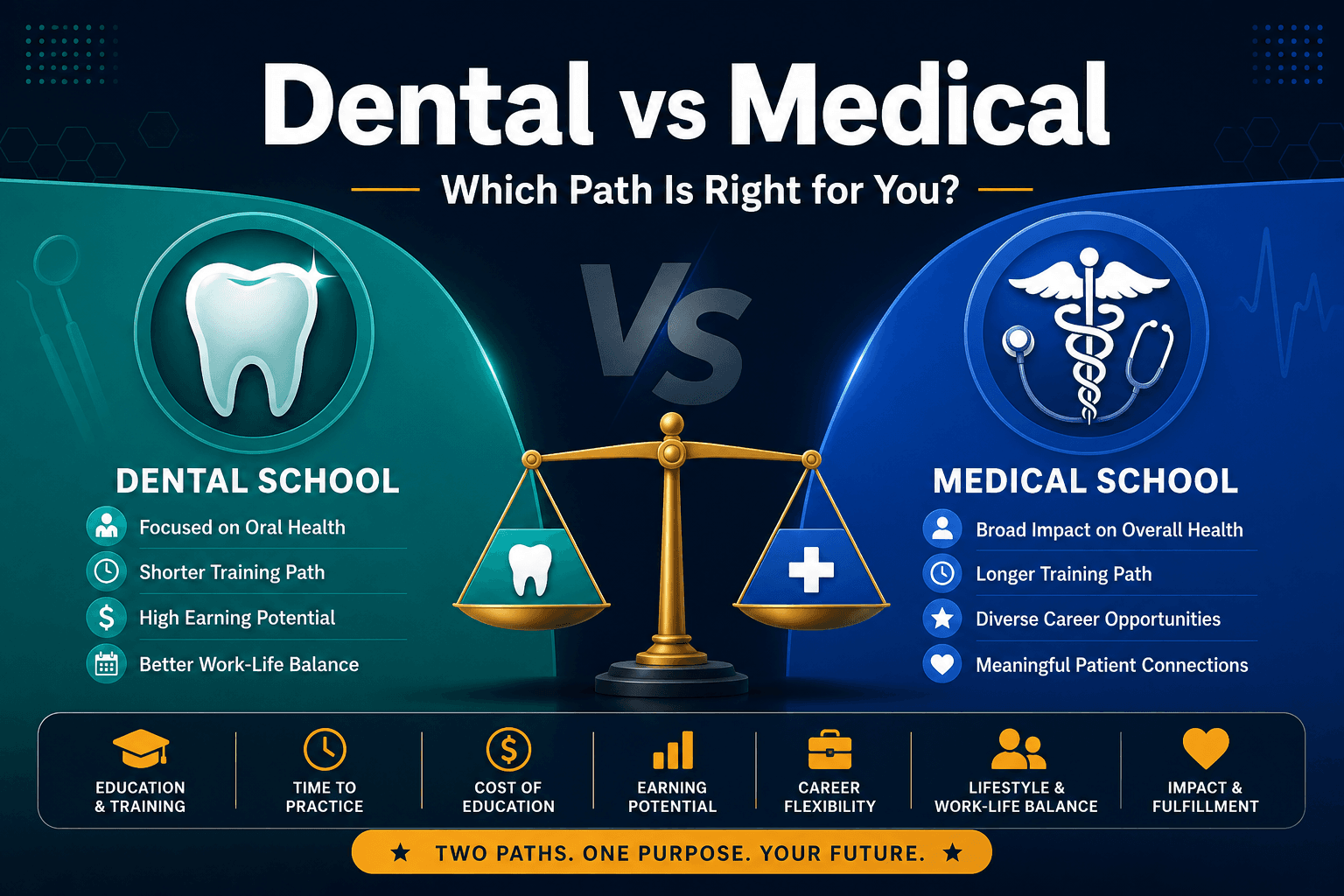 Dental School vs Medical School: How to Decide Which Path Is Right for You (2025–2026)